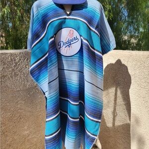 Dodgers Blue Striped Poncho